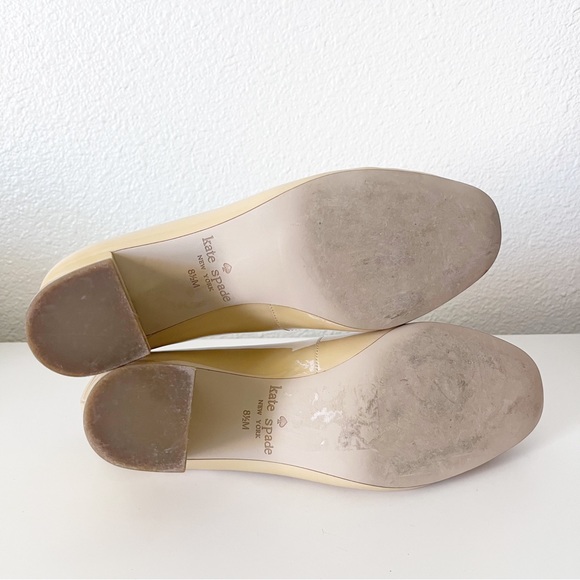 Kate Spade Dijon Nude Patent Leather Pumps with Bow 8.5 - Picture 9 of 13